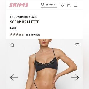 SKIMS Fits Everybody Scoop Lace Scoop Bralette